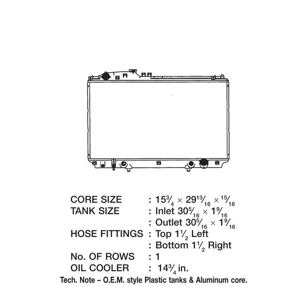 Csf Radiators 09-02 LEXUS SC 430 3300